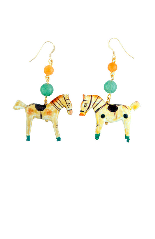 Antique_Indian_Handpainted_Horse_Earrings