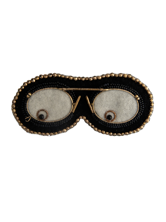 Antique Pince-Nez Glasses Brooch