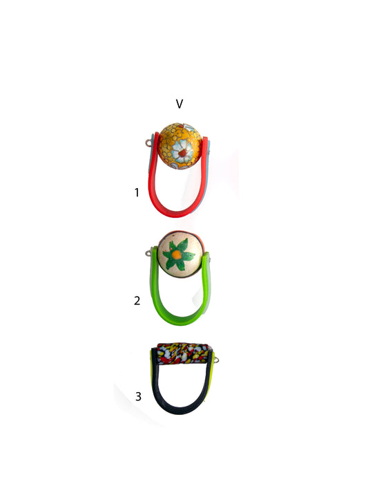 Fun Colourful Bead Rings - Size V