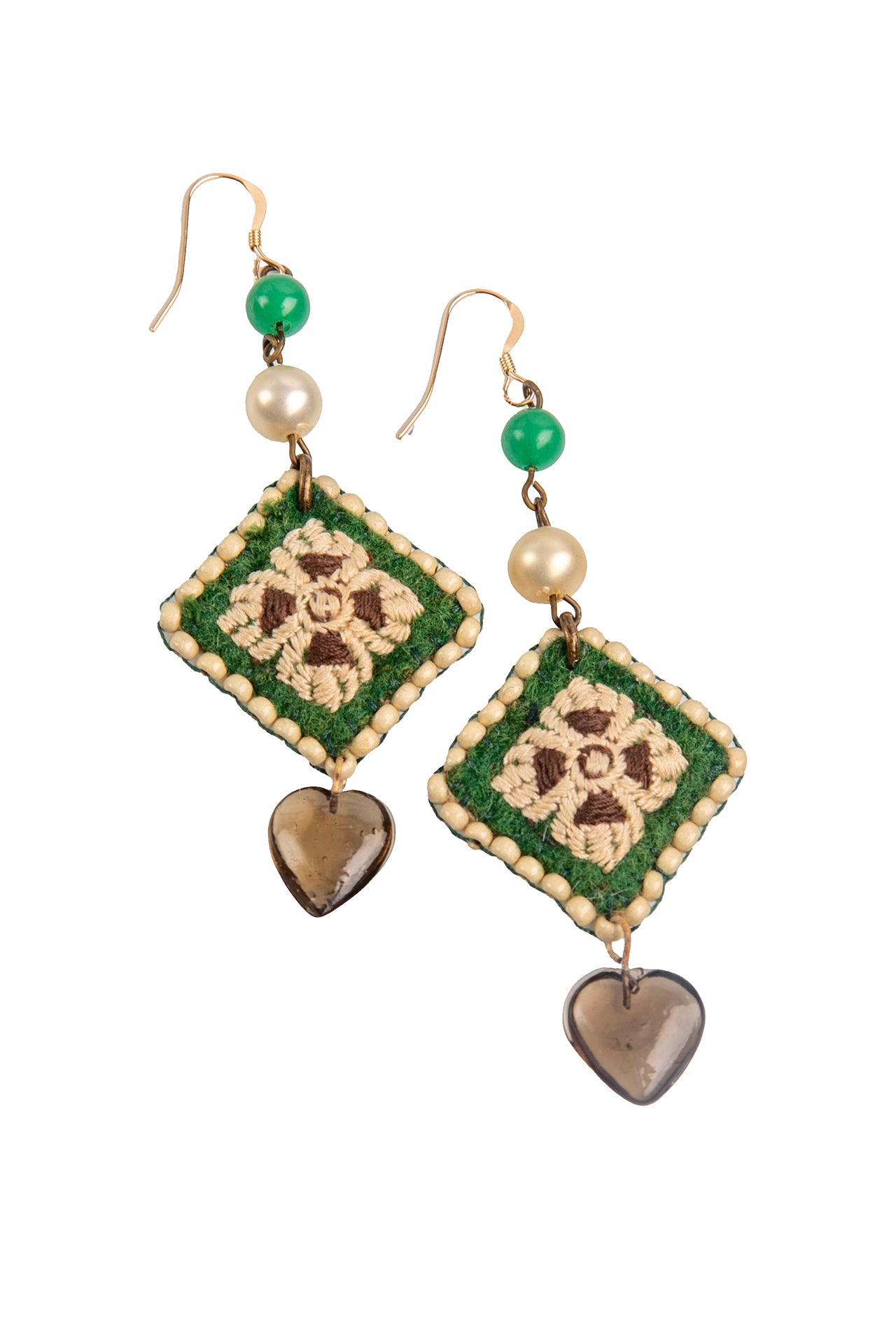 Green Military Pip Earrings | Hopetown & Hunter