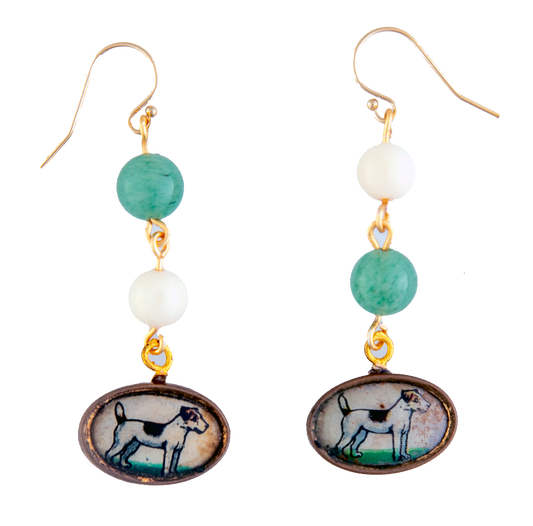 Vintage Dog Drop Earrings | Hopetown & Hunter